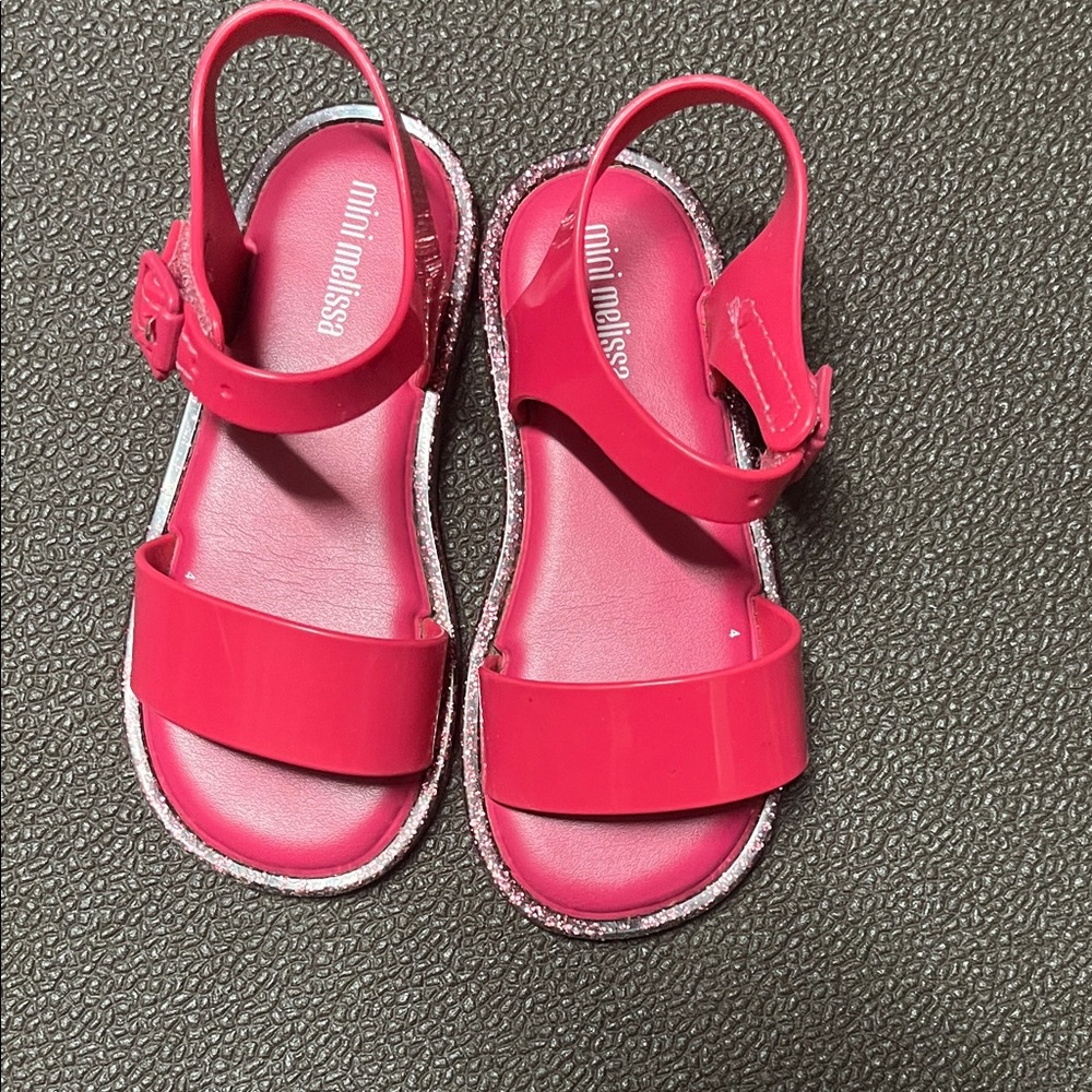 Mini Melissa Kids Bright Dark Pink Sandals